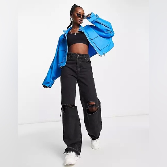 The Couture Club oversized cropped utility jacket - Picture 3 of 7